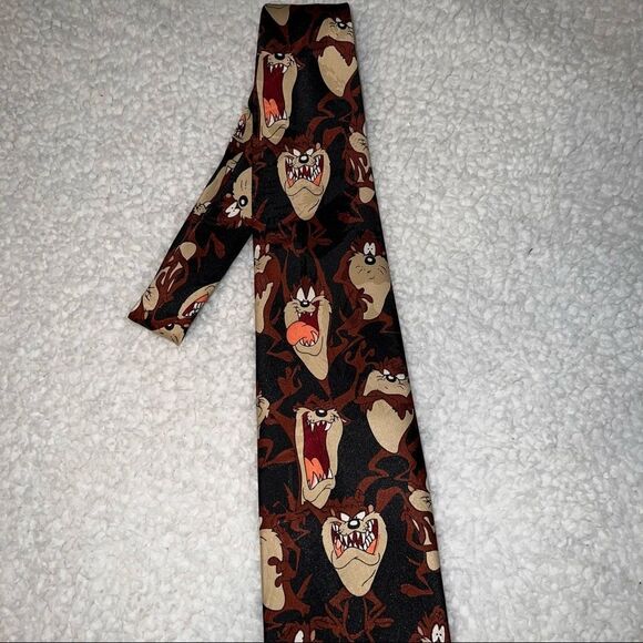 2 Vintage Looney Tunes Tasmanian Devil Ties Taz - Picture 9 of 13